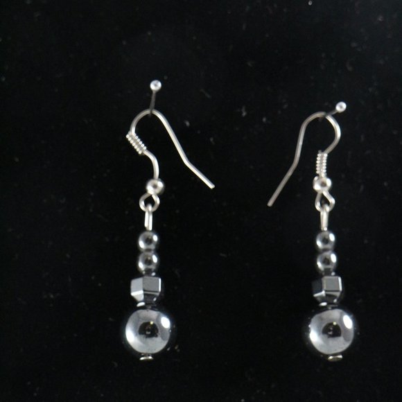Handmade East African Silver Drop Multi Earrings Pair - Picture 3 of 5